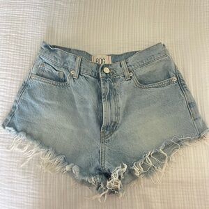 BDG Blue Frayed Hem Jean Shorts